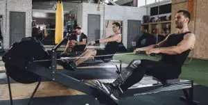 Rowing machine exercise