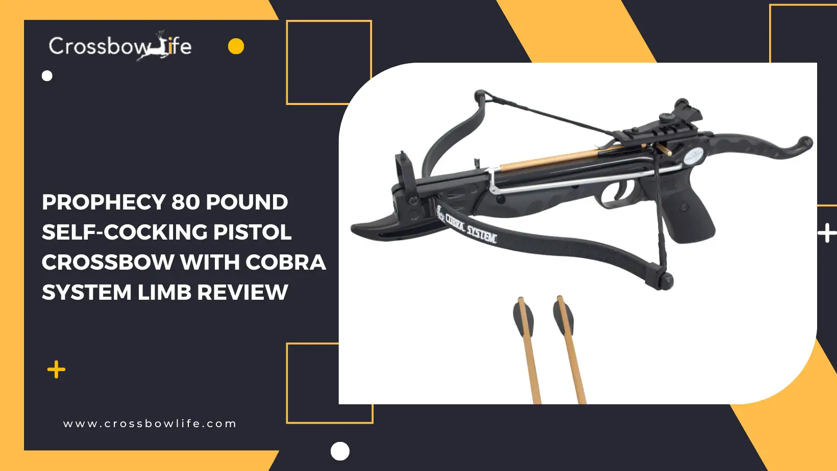 Prophecy 80 Pound Self-cocking Pistol Crossbow with Cobra System Limb Review