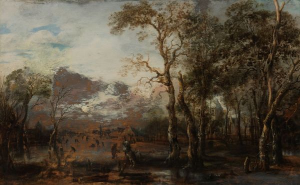 A hunter in the forest during deer season